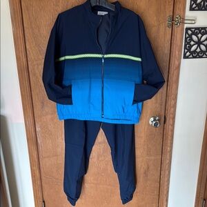 Vintage Blue and Green Track Suit